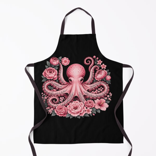 Item preview, Pink Floral Octopus – Botanical Tentacle Sea Creature with Flowers Ocean Nature T-Shirt Design designed and sold by ZyxDes.