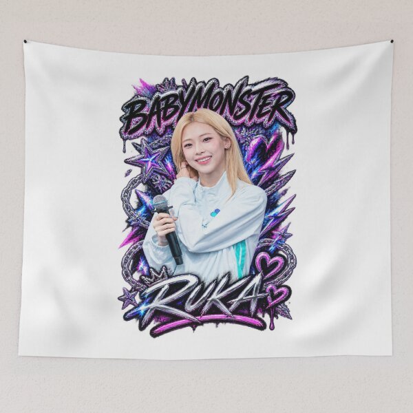 Item preview, Ruka BABYMONSTER Cyber Track Leader Graphic | Purple Chrome Art designed and sold by Valereekmerch.