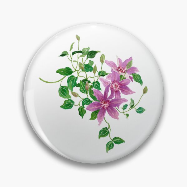 Item preview, Clematis, flor de cumpleaños del 12 de septiembre designed and sold by 366birthflower.
