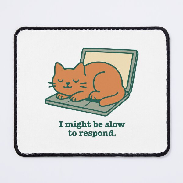 Item preview, Sleeping Cat on Laptop Slow to Respond designed and sold by Stayfrostybro.