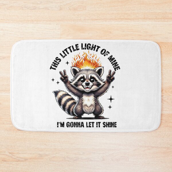 Item preview, This Little Light of Mine Sarcastic Raccoon designed and sold by AngryDuckShopTM.