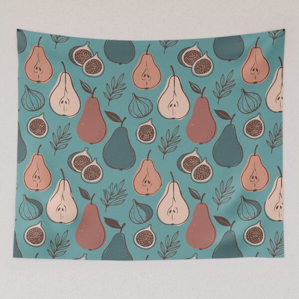 Item preview, Vintage Pears and Figs in Retro Style designed and sold by Pattique.