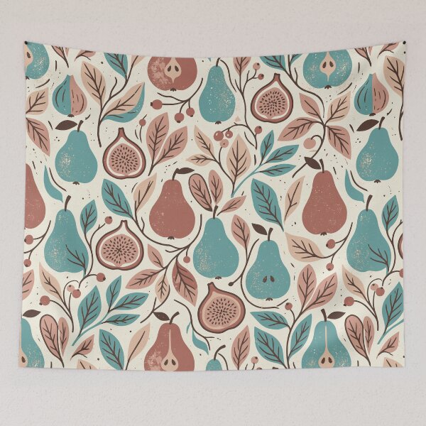 Item preview, Vintage Pears and Figs in Retro Style designed and sold by Pattique.