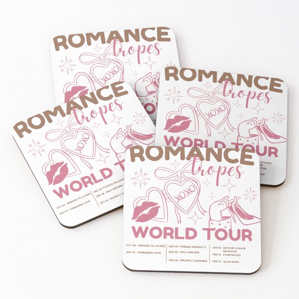 Item preview, Romance tropes world tour, romance book lover designed and sold by BosskaDesign.