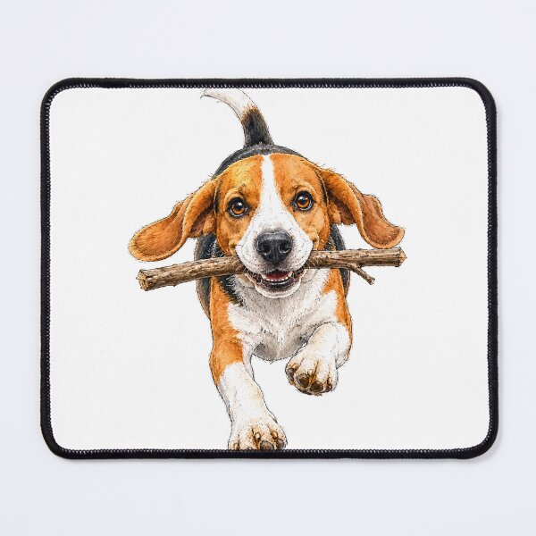 Item preview, The Best Stick in the Park – Happy Running Beagle Watercolor designed and sold by Russell Thorne.