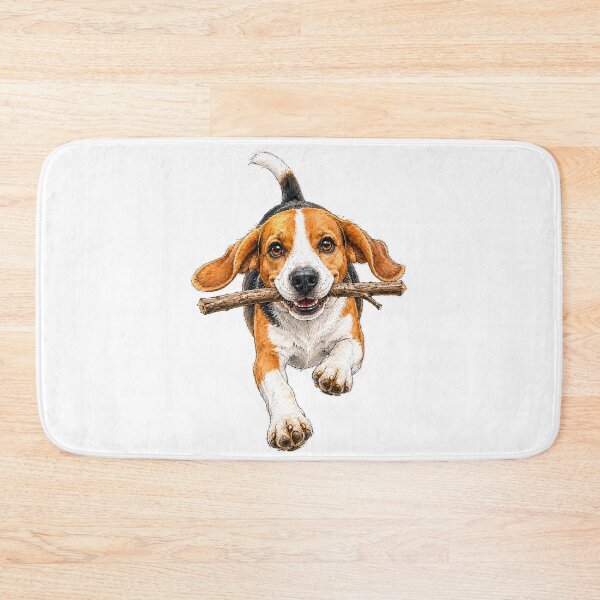 Item preview, The Best Stick in the Park – Happy Running Beagle Watercolor designed and sold by Russell Thorne.