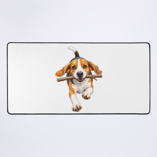 Item preview, The Best Stick in the Park – Happy Running Beagle Watercolor designed and sold by Russell Thorne.