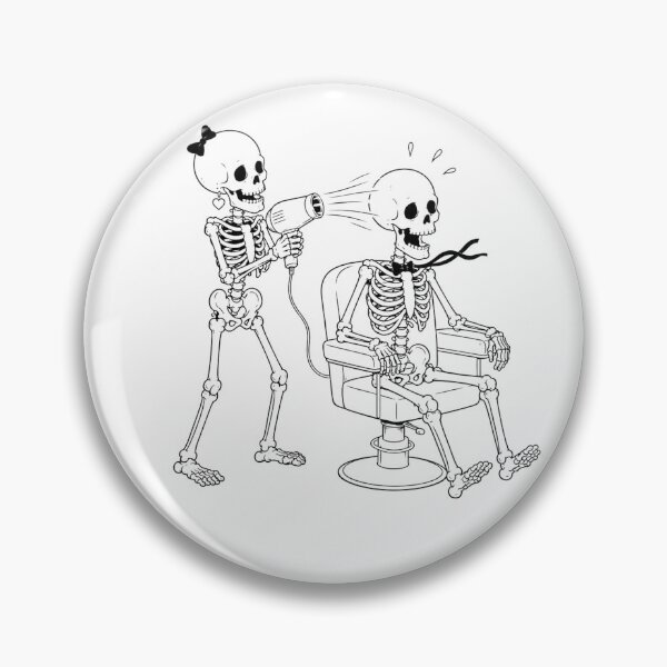 Item preview, Skeleton Couple at the Hair Salon designed and sold by Qenlo.
