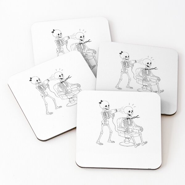 Item preview, Skeleton Couple at the Hair Salon designed and sold by Qenlo.
