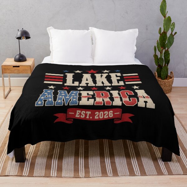 Item preview, Lake America Vintage Patriotic American Flag Est 2026 designed and sold by SmithOscarShop.