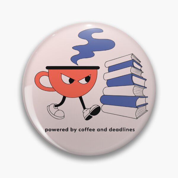 Item preview, Powered by Coffee and Deadlines – Funny College Life Sticker designed and sold by Venicia1.