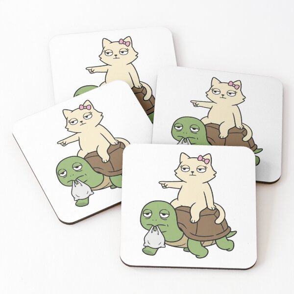 Item preview, Take Out the Trash - Funny Cat Riding Turtle Chore Humor designed and sold by yodaddydesigns.
