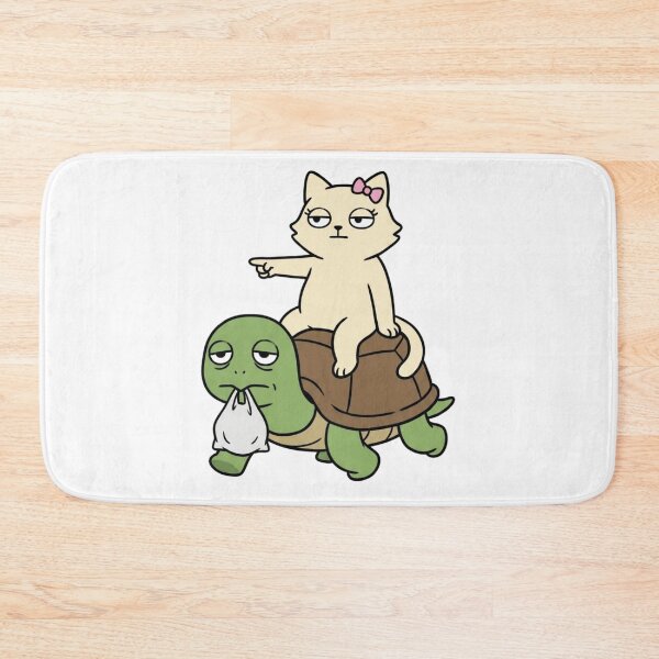 Item preview, Take Out the Trash - Funny Cat Riding Turtle Chore Humor designed and sold by yodaddydesigns.