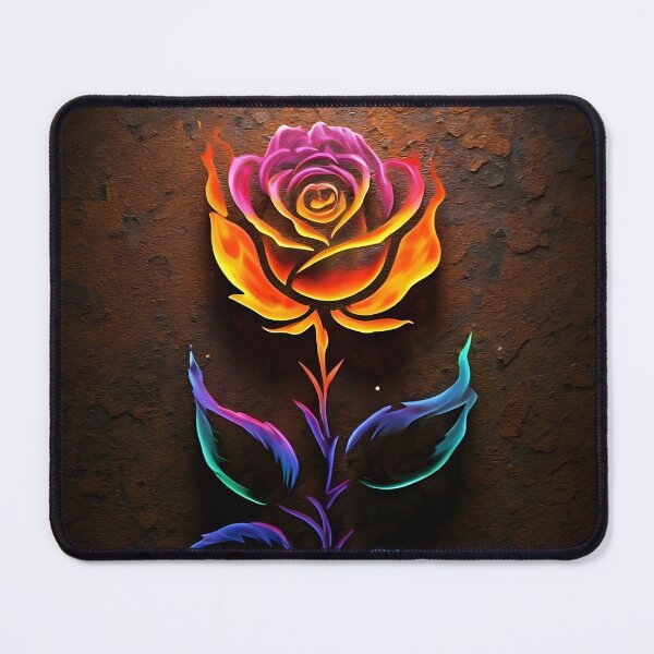 Item preview, Colourful Fire Rose, Ai Generated Art  designed and sold by ACC .