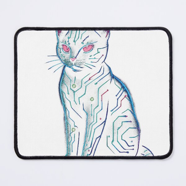 Item preview, Neon Circuit Board Cyberpunk Black Cat designed and sold by Stayfrostybro.