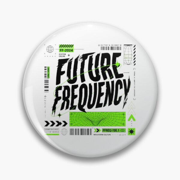 Item preview, Future Frequency Cyberpunk Streetwear Typography Art designed and sold by ByKayaPrints.