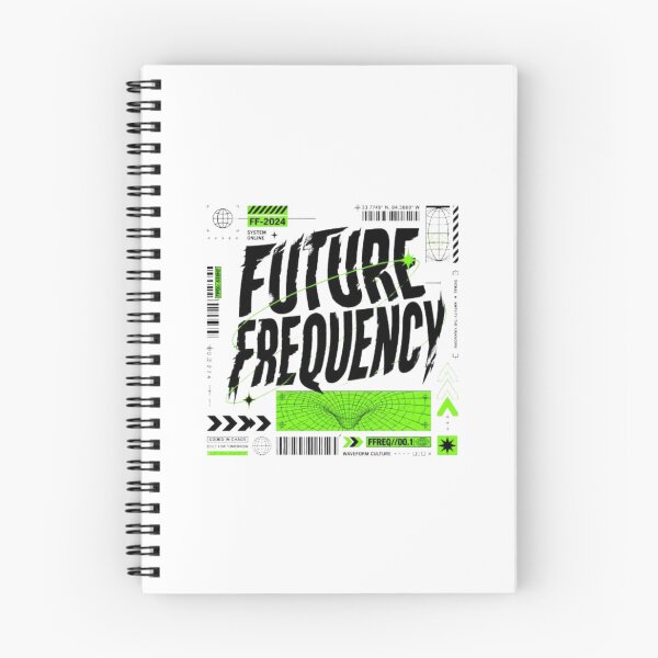 Item preview, Future Frequency Cyberpunk Streetwear Typography Art designed and sold by ByKayaPrints.