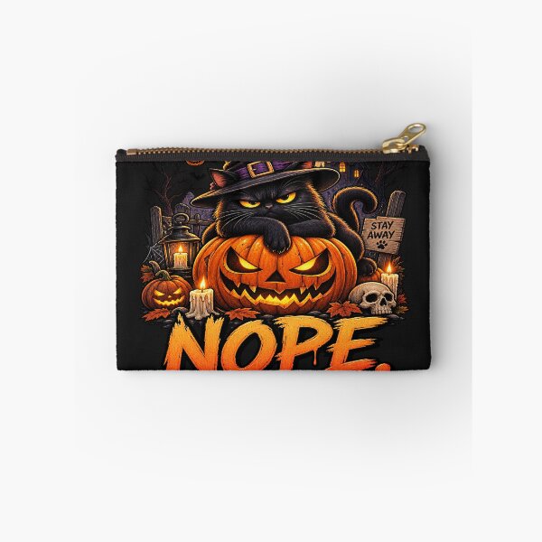 Item preview, Nope – Grumpy Halloween Cat & Pumpkin designed and sold by Lumvero.