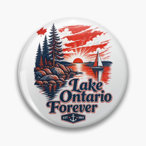 Item preview, Lake Ontario Forever Vintage Canada Map Retro Boat Graphic designed and sold by luffyShop1.