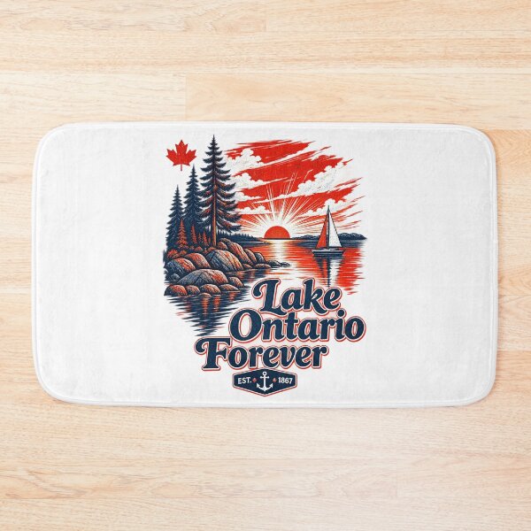Item preview, Lake Ontario Forever Vintage Canada Map Retro Boat Graphic designed and sold by luffyShop1.