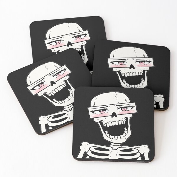 Item preview, Flirty Anime Skeleton Pink Eyes Halloween designed and sold by MonkiFlipp.
