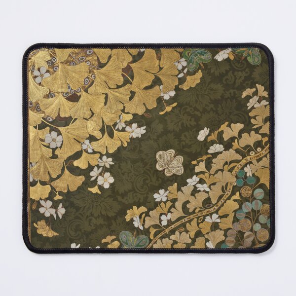Item preview, Golden Ginkgo Garden – Gustav Klimt Inspired Gold Botanical Wall Art designed and sold by Tamas Das.