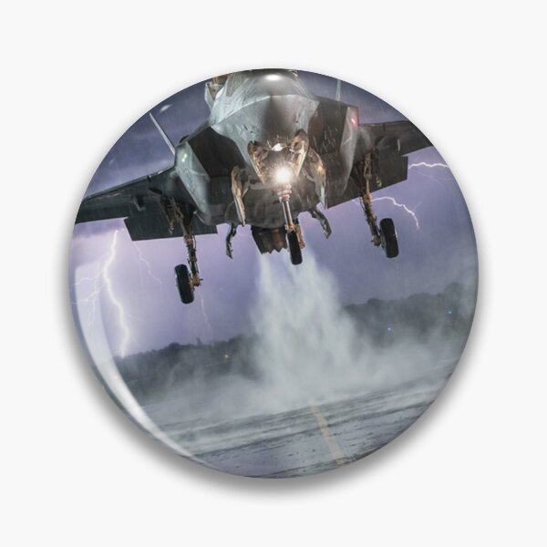 Item preview, F-35 Rear View Vertical Landing in Lightning Storm designed and sold by Airpower Art.