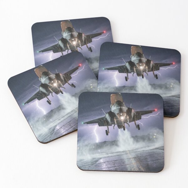 Item preview, F-35 Rear View Vertical Landing in Lightning Storm designed and sold by Airpower Art.