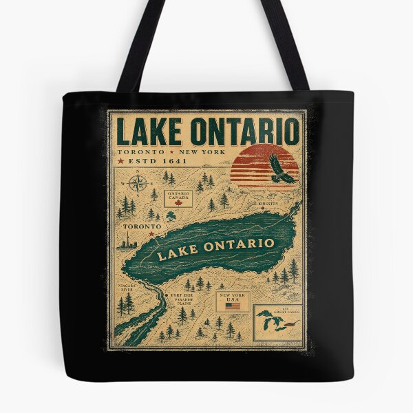 Item preview, Lake America Funny Ontario USA Canada Graphic designed and sold by luffyShop1.