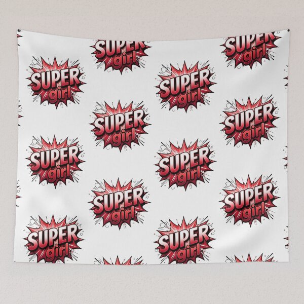Item preview, Super Girl Pow Retro Comic Book Design designed and sold by Nela-&-Lena.