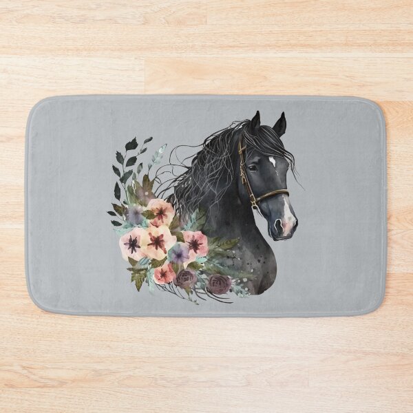 Item preview, Horse Head Watercolor - Horse with Flowers designed and sold by Good-Mood-Goods.