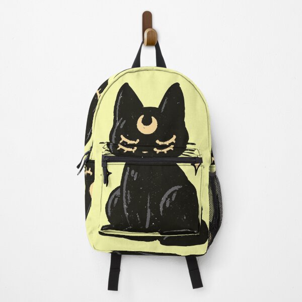 Item preview, Crescent Moon Black Cat | Celestial Celestial Witchy Kitten designed and sold by Catophile.