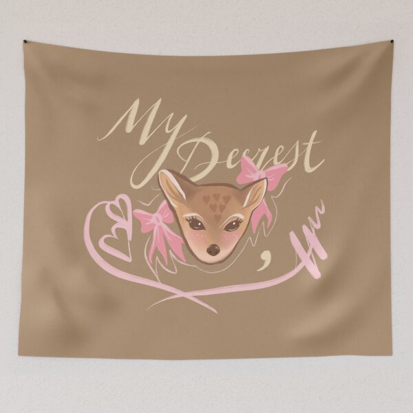 Item preview, Coquette Vintage Deer Ribbon Heart designed and sold by PoeticRecipeST.