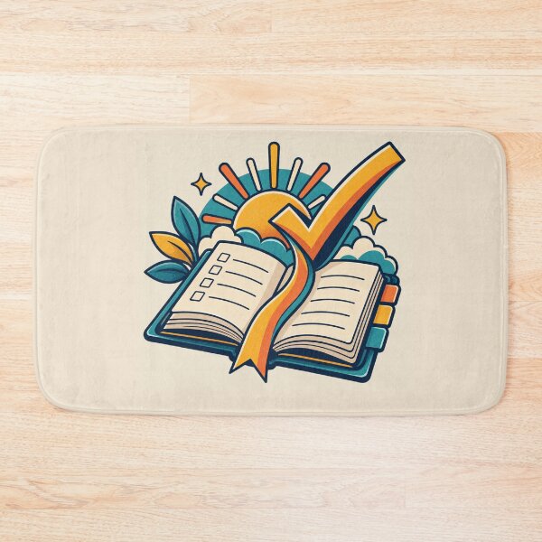 Item preview, Productivity Gift – Retro Planner Checkmark and Sunrise Design designed and sold by astersgraphics.