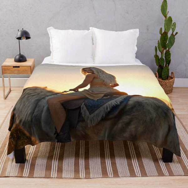 Item preview, Beautiful blonde huntress rides her wolf into the desert designed and sold by Segasprojects.