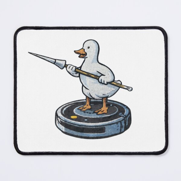 Item preview, Battle Duck on Robot Vacuum - Funny Warrior Duck designed and sold by yodaddydesigns.