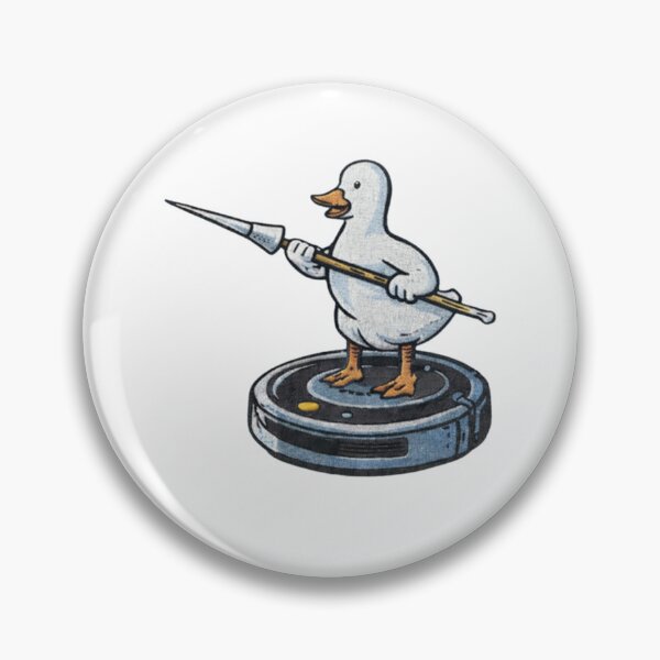 Item preview, Battle Duck on Robot Vacuum - Funny Warrior Duck designed and sold by yodaddydesigns.