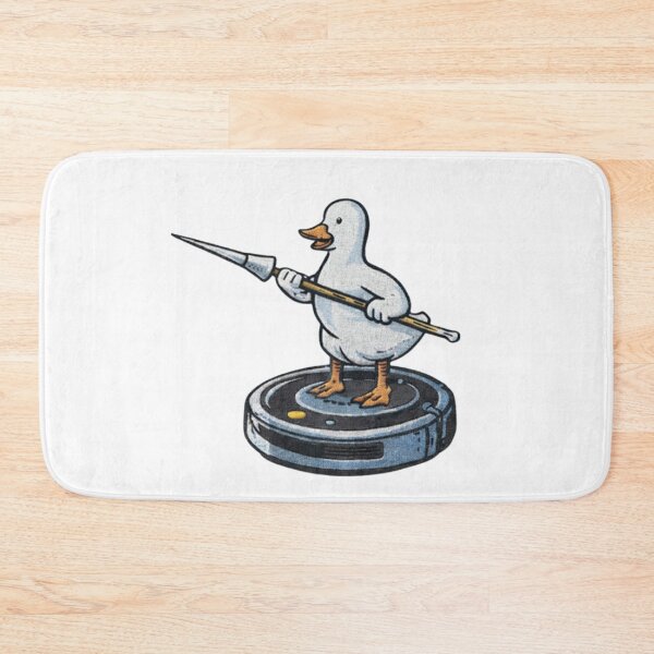 Item preview, Battle Duck on Robot Vacuum - Funny Warrior Duck designed and sold by yodaddydesigns.