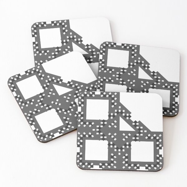Item preview, Monochrome Pixel Geometric Grid Pattern designed and sold by PoeticRecipeST.