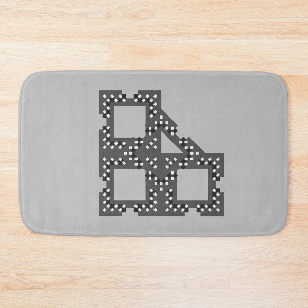Item preview, Monochrome Pixel Geometric Grid Pattern designed and sold by PoeticRecipeST.