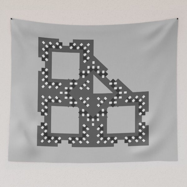 Item preview, Monochrome Pixel Geometric Grid Pattern designed and sold by PoeticRecipeST.