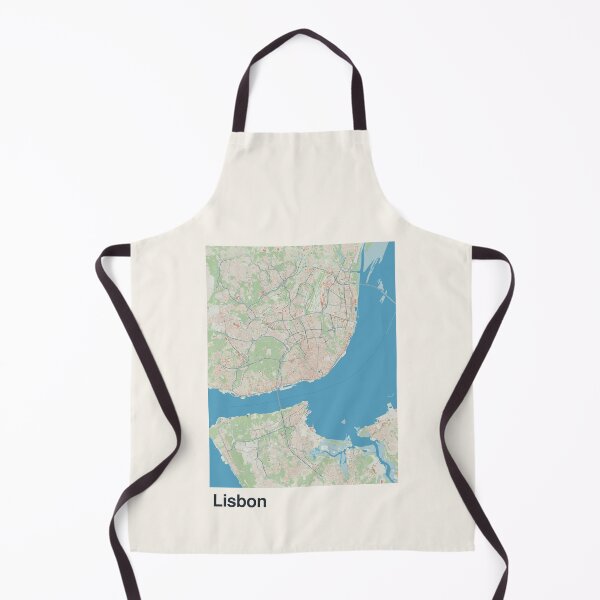 Artikelvorschau, Minimalistische Lissabon-Kartenkunst entworfen und verkauft von MapsNerd.