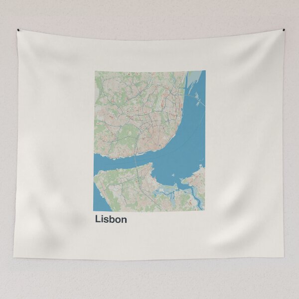 Item preview, Lisbon Minimalistic Map Art designed and sold by MapsNerd.