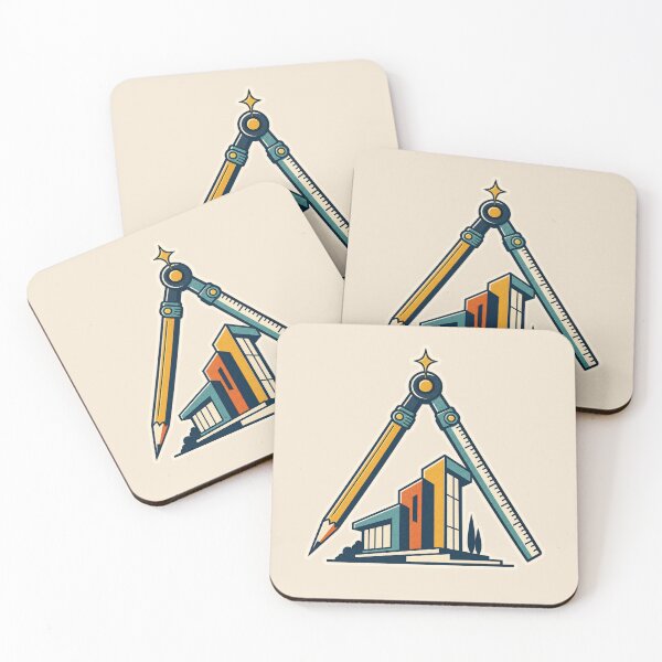 Item preview, Architect Gift – Retro Drafting Compass and Modern Building Design designed and sold by astersgraphics.