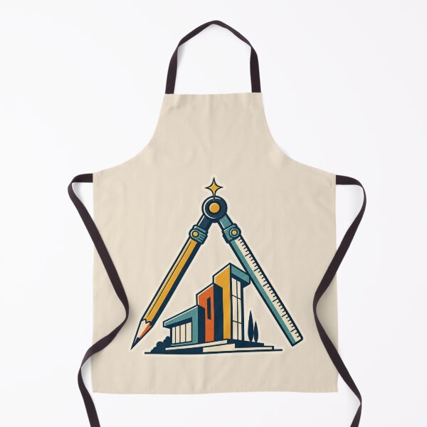Item preview, Architect Gift – Retro Drafting Compass and Modern Building Design designed and sold by astersgraphics.