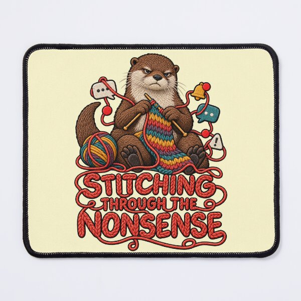 Item preview, Funny Knitting Otter for Yarn Lovers designed and sold by Gentlestate.