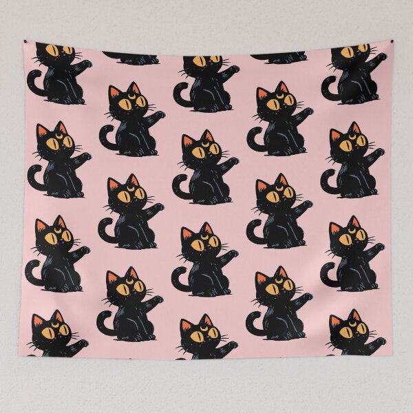 Item preview, Black Cat Crescent Moon Kawaii Anime Witchy Cat T-Shirt designed and sold by Catophile.
