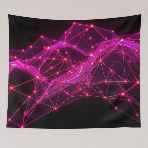 Item preview, Pink Magenta Network Plexus Glow designed and sold by IntelliMindDesigns.
