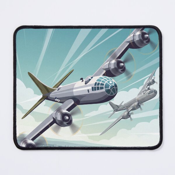 Item preview, B-29 Superfortress Bombers Banking Vector Illustration designed and sold by Airpower Art.
