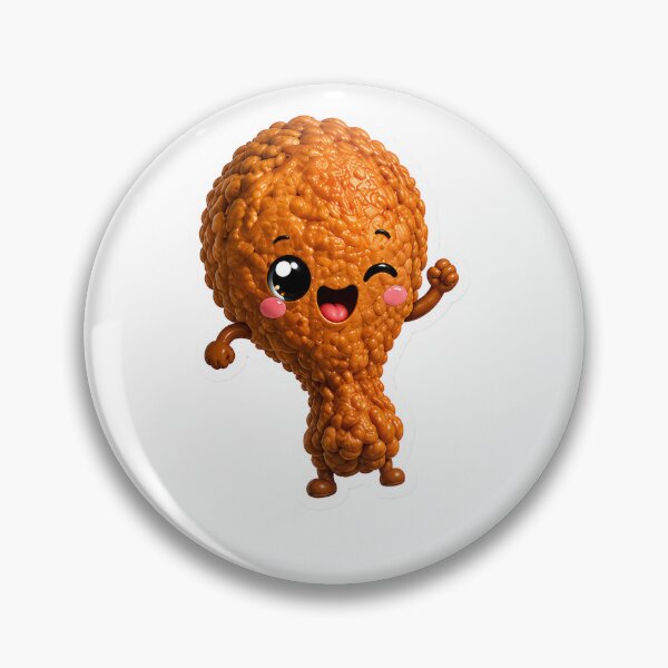 Item preview, Cute Kawaii Fried Chicken Sticker 3D Funny Food Crispy Chicken Lover Fast Food Gift designed and sold by AstraDrip Studio.